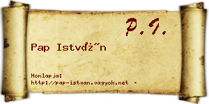 Pap István névjegykártya