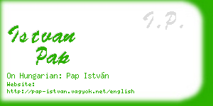 istvan pap business card